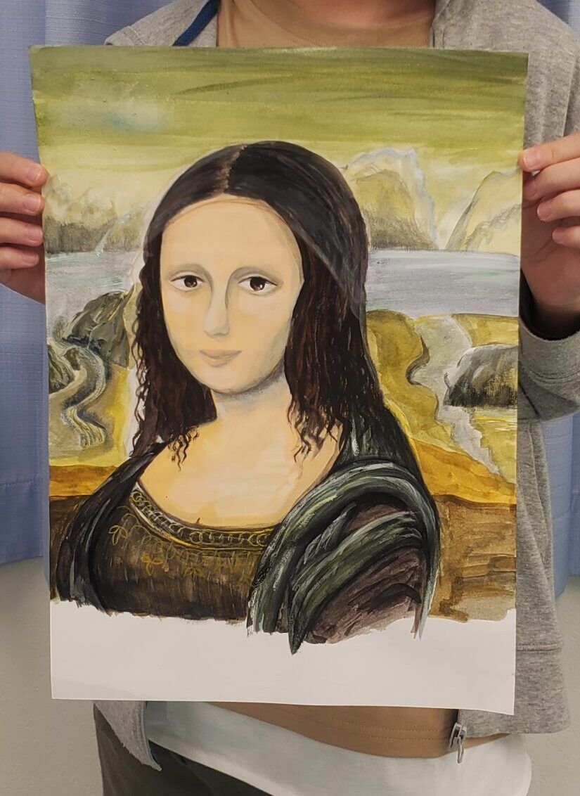 生徒の作品：モナ・リザの模写